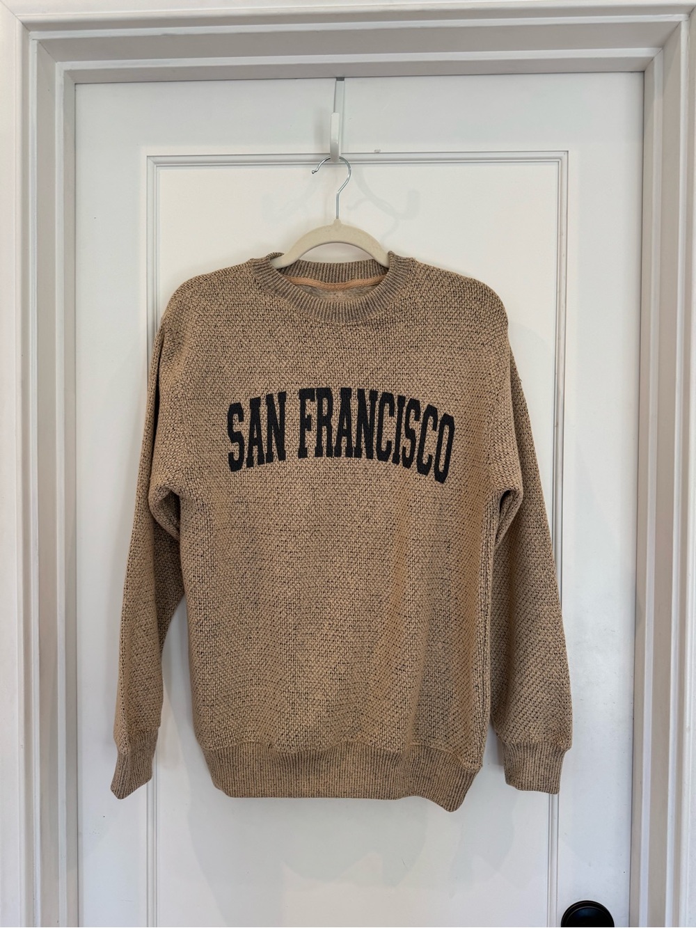 San Francisco Collegiate Sweatshirt in Peppercorn Sand NWOT